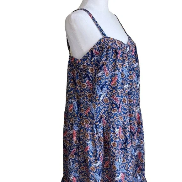 Knox Rose Pleated Midi Sundress in Blue and Orange - Picture 6 of 16